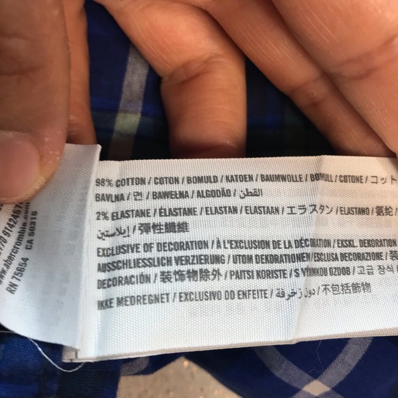 Abercrombie Kids Blue and Gray Plaid Shirts 5/6 - Picture 9 of 9